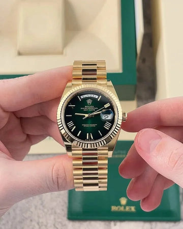 ROLEX DAY DATE GOLD GREEN DAIL (ZR quality) Super Quality